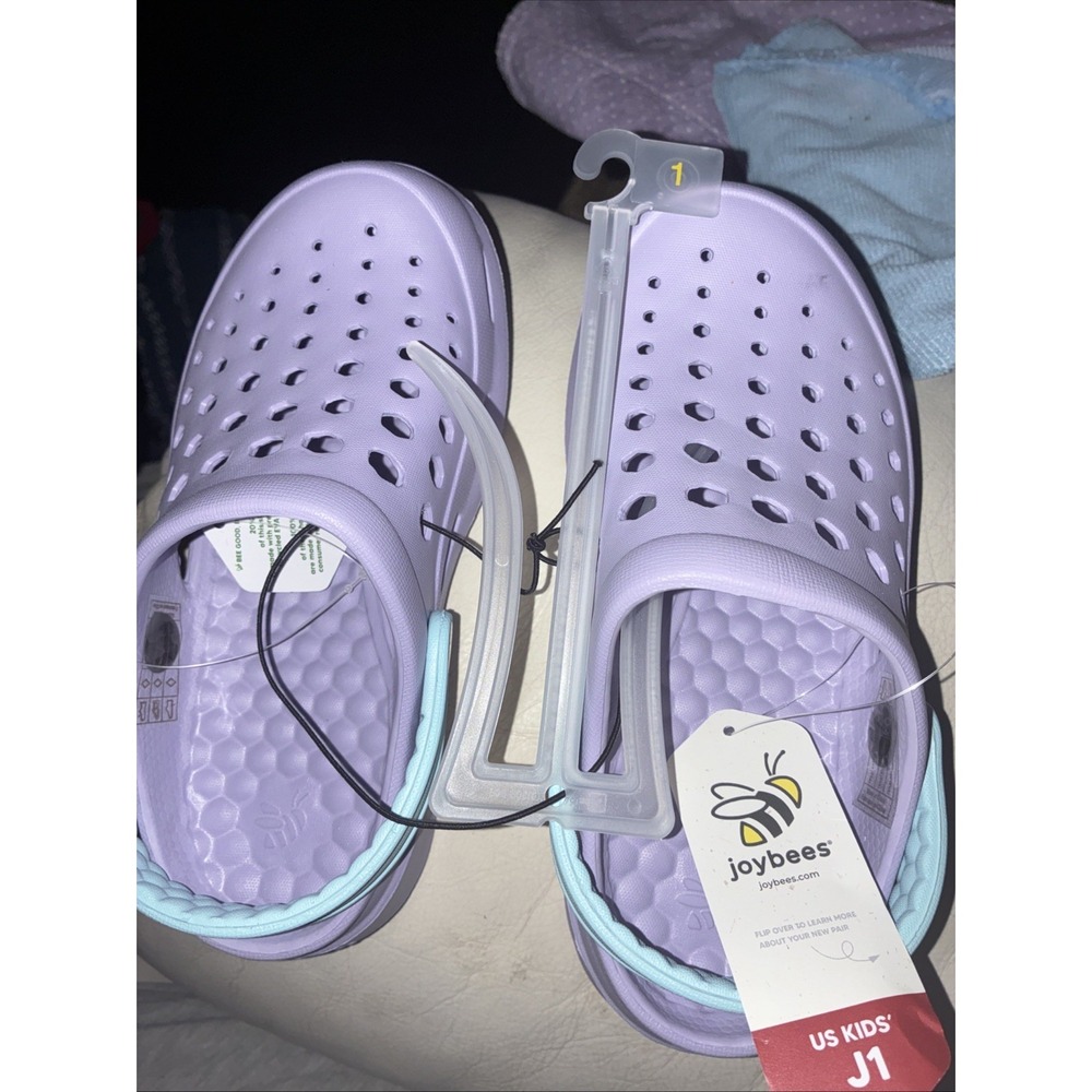 NEW Joybees Big Kids Dylan Slip-On Clogs Shoe Purple  Sandal Water - Size 1  J1